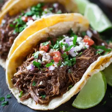 Slow Cooker Shredded Beef Tacos
