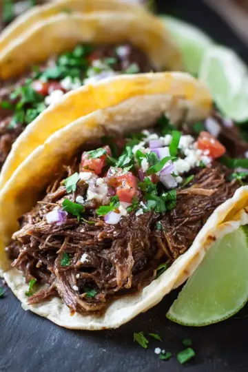 Slow Cooker Shredded Beef Tacos