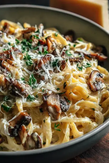 Caramelized Leek and Mushroom Gruyere Pasta