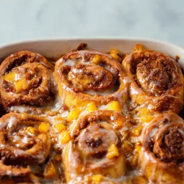 Peach Cobbler Cinnamon Rolls Recipe