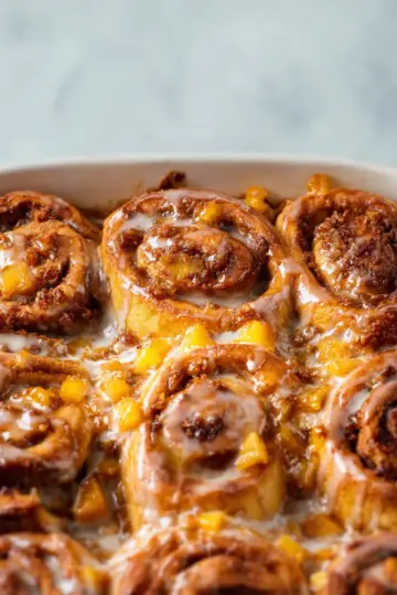 Peach Cobbler Cinnamon Rolls Recipe