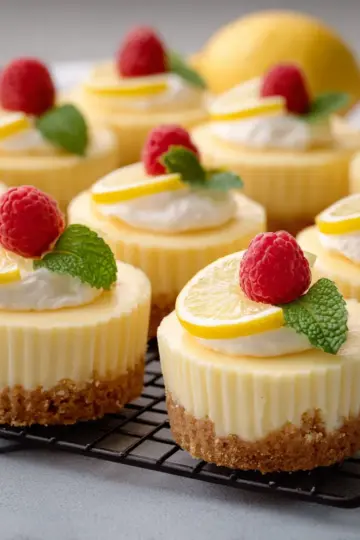 Mini Lemon Cheesecakes