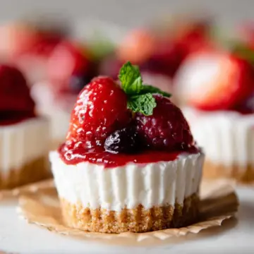 Mini No-Bake Cheesecakes