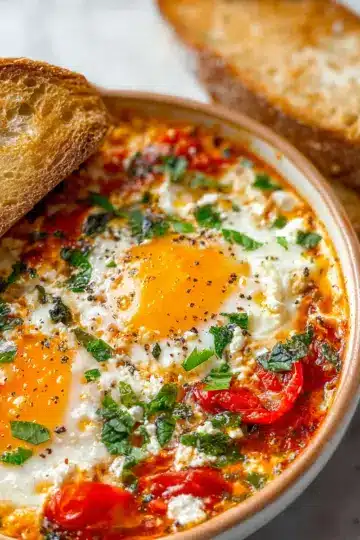 Baked Feta Eggs