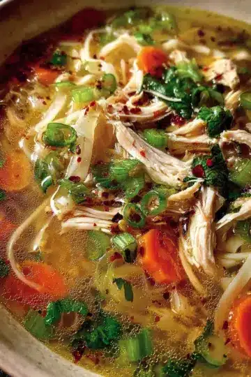Ginger Garlic Chicken Noodle Soup