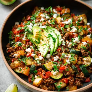 Ground Beef and Zucchini Skillet (Mexican-Inspired Flavors)