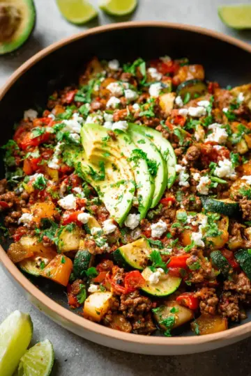 Ground Beef and Zucchini Skillet (Mexican-Inspired Flavors)