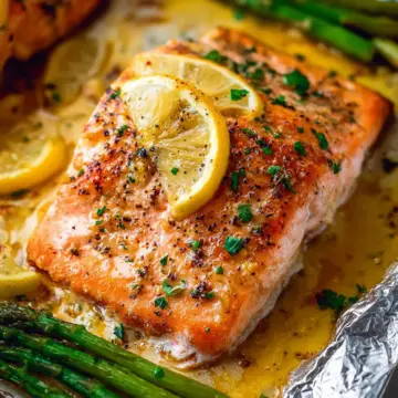 Sheet Pan Lemon Garlic Butter Salmon