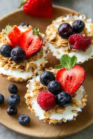 Frozen Yogurt Granola Cups