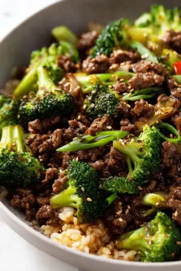 Ground Beef and Broccoli
