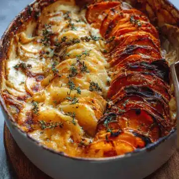 Cheesy Root Vegetable Gratin