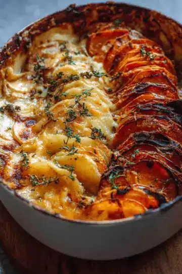 Cheesy Root Vegetable Gratin