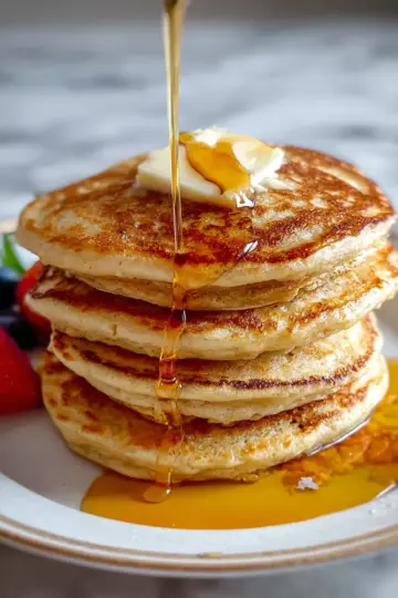 Fluffy Oatmeal Pancakes Without Banana (