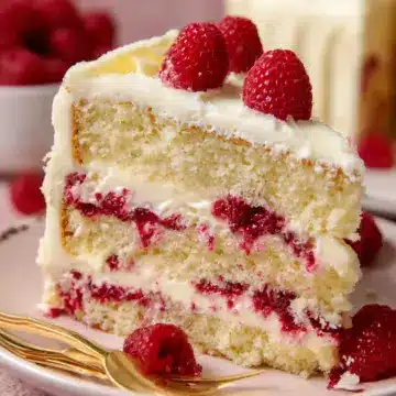 White Chocolate Raspberry Cake