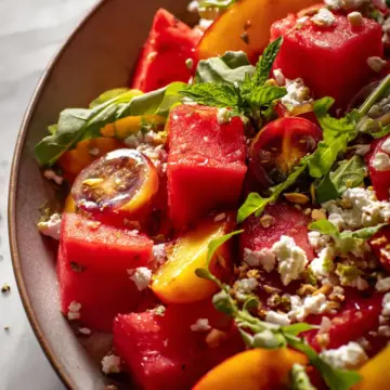 Watermelon Peach Salad