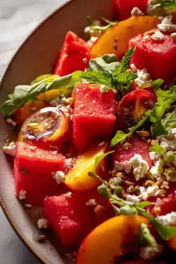Watermelon Peach Salad