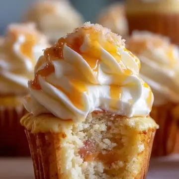 Honey Peach Cream Cheese Cupcakes