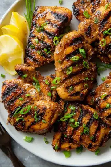 Lemon Ginger Soy Marinated Grilled Chicken