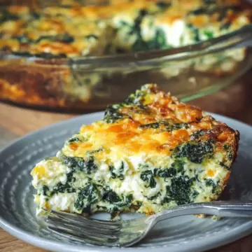 Crustless Cottage Cheese Quiche with Spinach