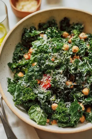 Lemony Parmesan Kale Salad