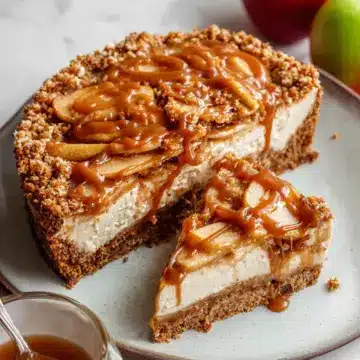 Caramel Apple Cheesecake Pie