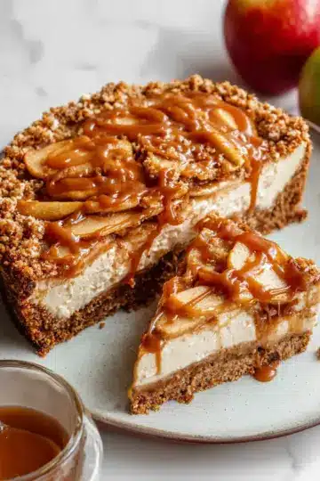 Caramel Apple Cheesecake Pie