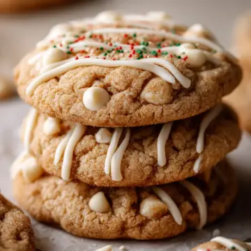 Chewy Maple Cinnamon Cookies with White Chocolate