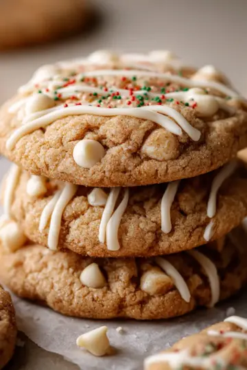 Chewy Maple Cinnamon Cookies with White Chocolate