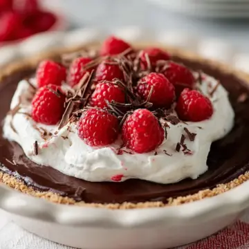 Dark Chocolate Raspberry Cream Pie Recipe
