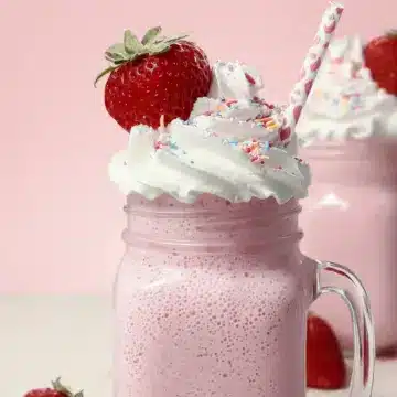 Fresh Strawberry Vanilla Milkshake