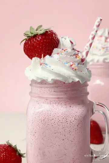 Fresh Strawberry Vanilla Milkshake