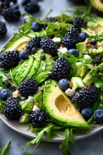 Blackberry, Avocado and Arugula Salad