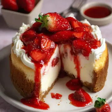 Strawberries and Cream Cheesecake