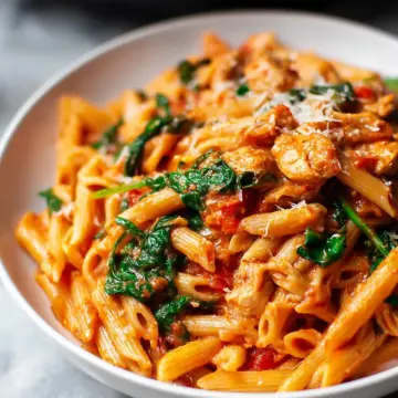 Tomato Spinach Chicken Pasta