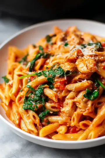 Tomato Spinach Chicken Pasta