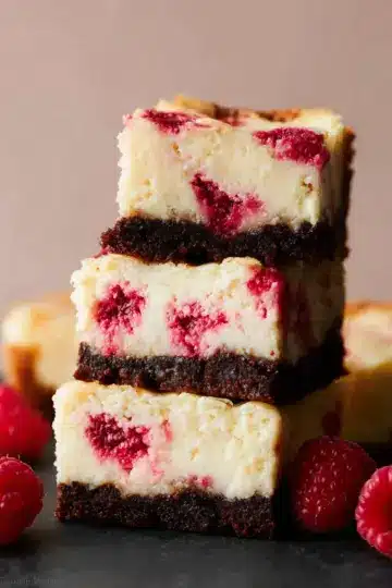White Chocolate Raspberry Cheesecake Bars
