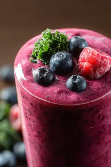 Berry Banana Smoothie with Kale