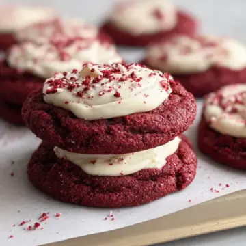 Crumbl Copycat Red Velvet Cookies