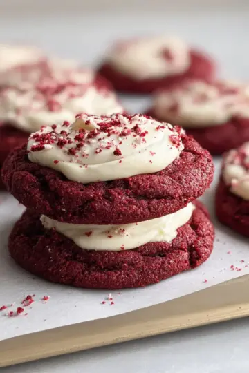 Crumbl Copycat Red Velvet Cookies
