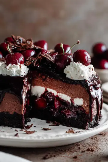 black forest cheesecake