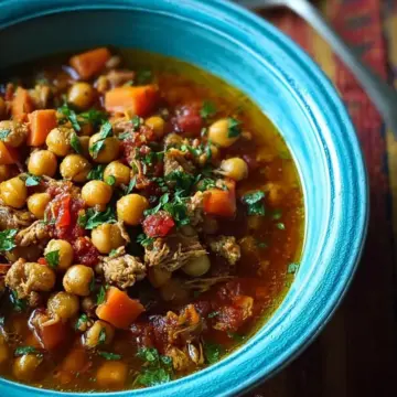 Slow Cooker Moroccan Chickpea and Turkey Stew
