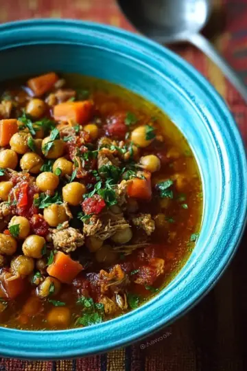 Slow Cooker Moroccan Chickpea and Turkey Stew