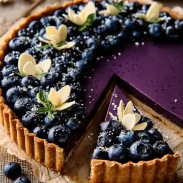 Blueberry White Chocolate Ganache Tart