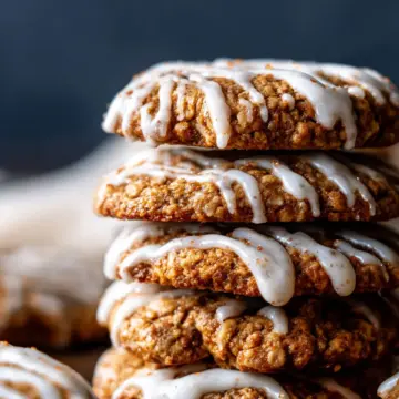 Iced Gingerbread Oatmeal Cookies