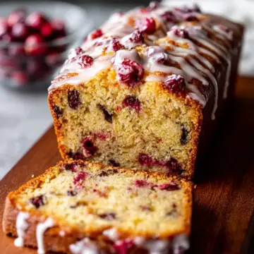 Orange Glazed Cranberry Bread