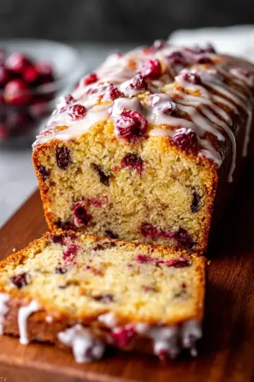 Orange Glazed Cranberry Bread