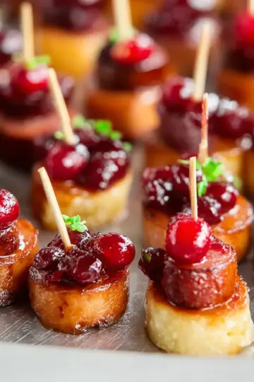 Sheet Pan Smoked Sausage Cranberry Bites