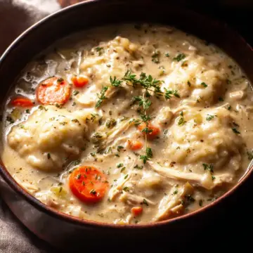 Crockpot Creamy Chicken and Dumplings