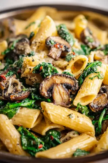 Spinach Mushroom Pasta