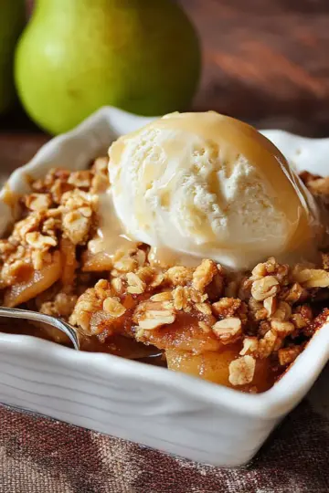 Fresh Pear & Walnut Crisp
